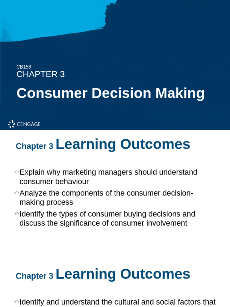 CB158 Chapter 3 PPT 2022 | PDF | Consumer Behaviour | Behavior