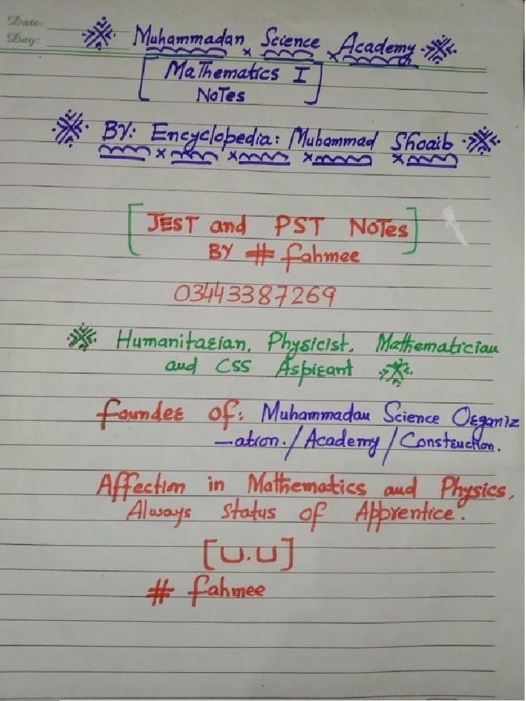 #Fahmee Mathematics First Class For JEST PST PDF | PDF
