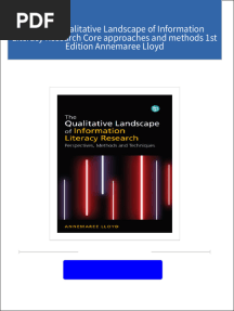 Immediate download The The Qualitative Landscape of Information Literacy Research Core approaches and methods 1st Edition Annemaree Lloyd ebooks 2024
