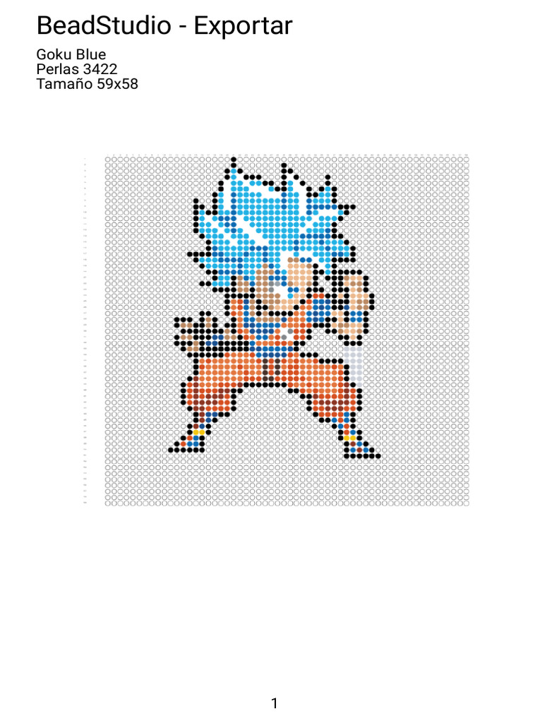 BeadStudio Goku Blue Color Palette | PDF