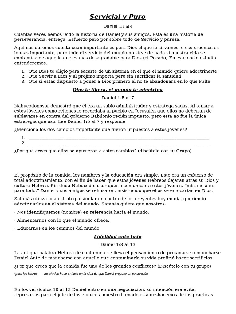 Servicial y Puro | PDF