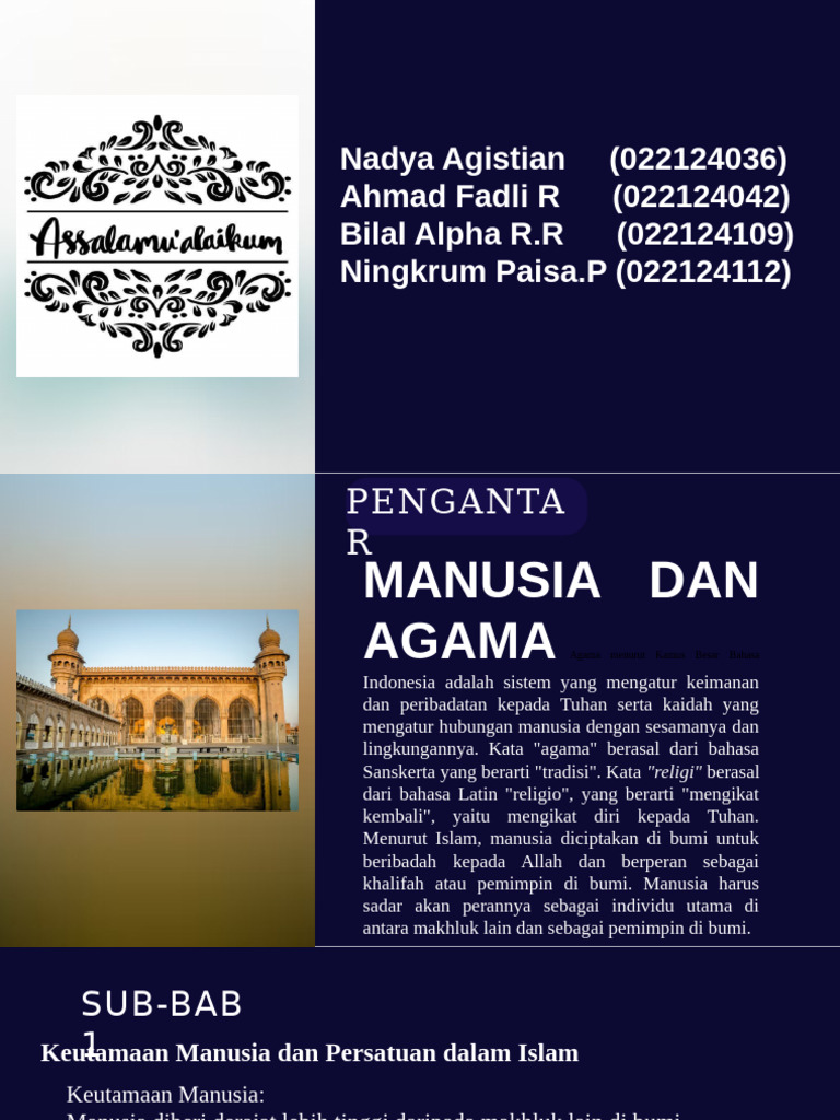 Manusia dan Agama dalam Islam | PDF