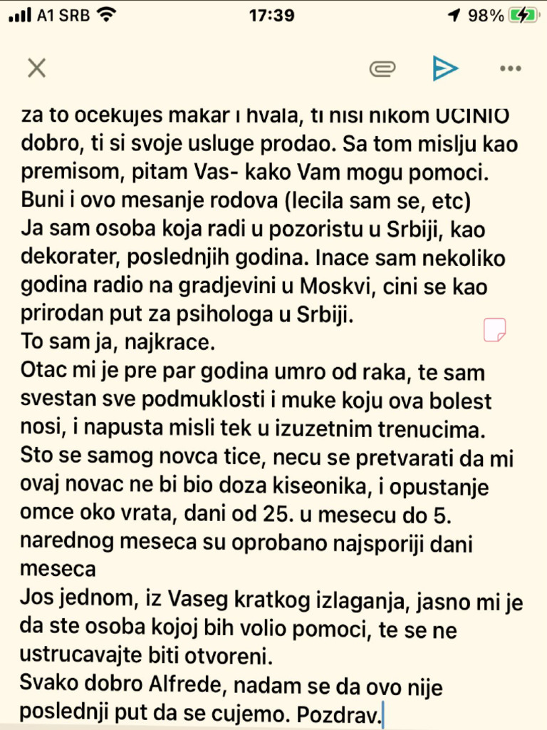 Pismo Strancu Sa Rakom Grla | PDF