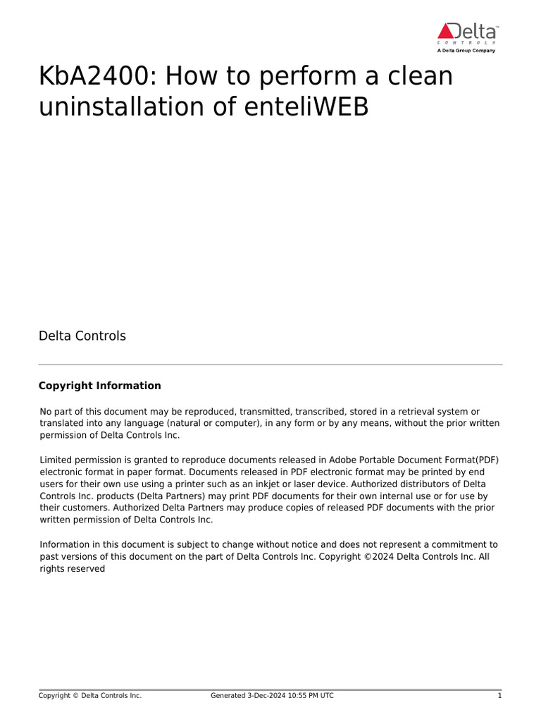 Clean Uninstall Guide for enteliWEB | PDF | Windows Registry | Computer ...