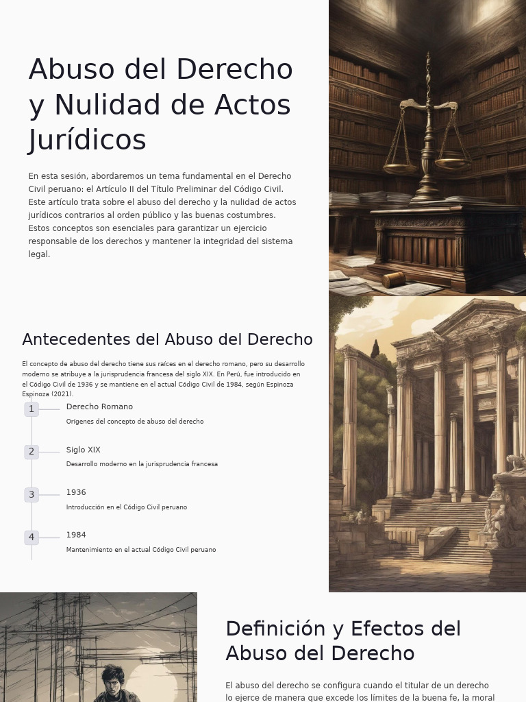 Abuso del Derecho y Nulidad en Perú | PDF | Nulo (ley) | Justicia
