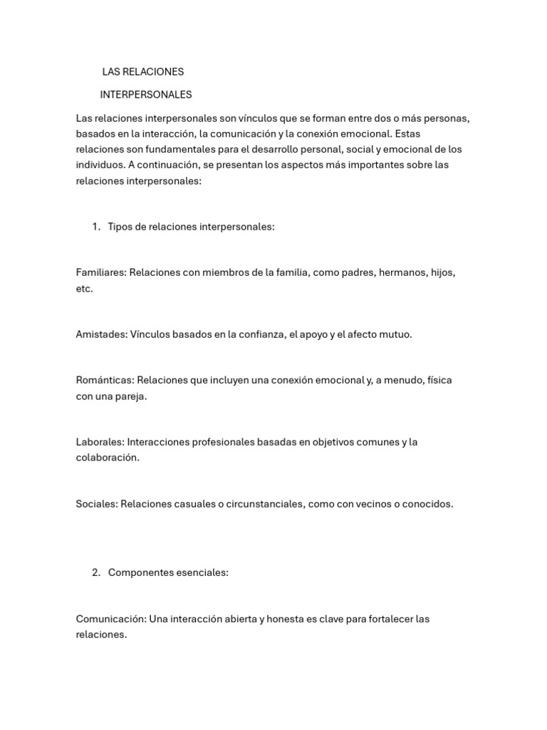 Mejora tus Relaciones Interpersonales | PDF | Las emociones ...