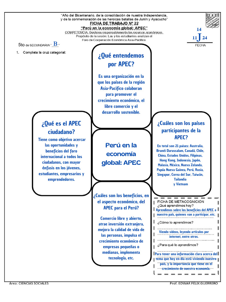 ¿Qué Entendemos Por APEC | PDF | Cooperacion economica Asia Pacifico ...