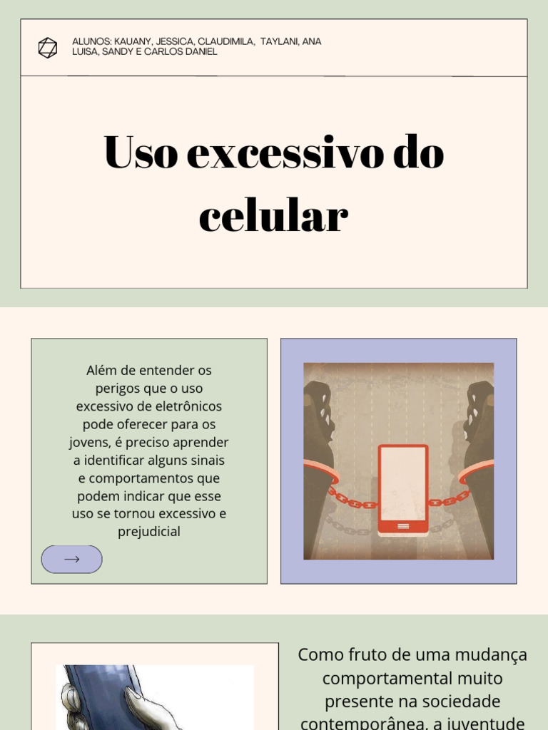 Consequências do uso excessivo do celular | PDF | Celulares | Adolescência