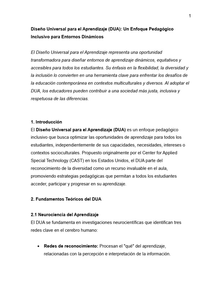 10 Diseno Universal para El Aprendizaje | PDF | Aprendizaje | Evaluación