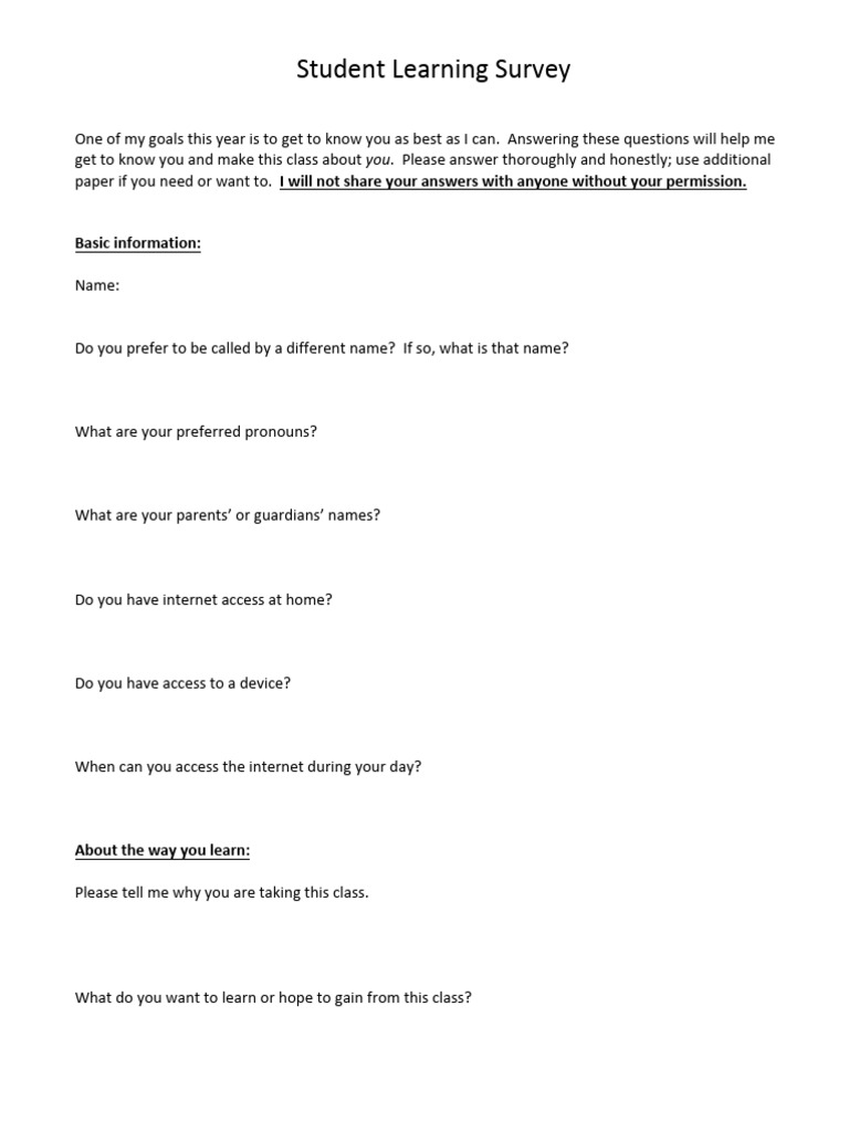 Annotated-Student Survey KCHS | PDF | Teachers | Behavioural Sciences
