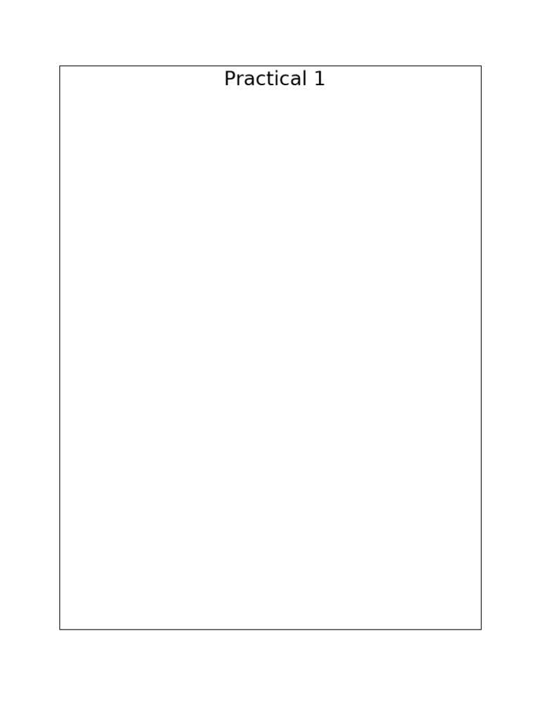 Practical 1 | PDF