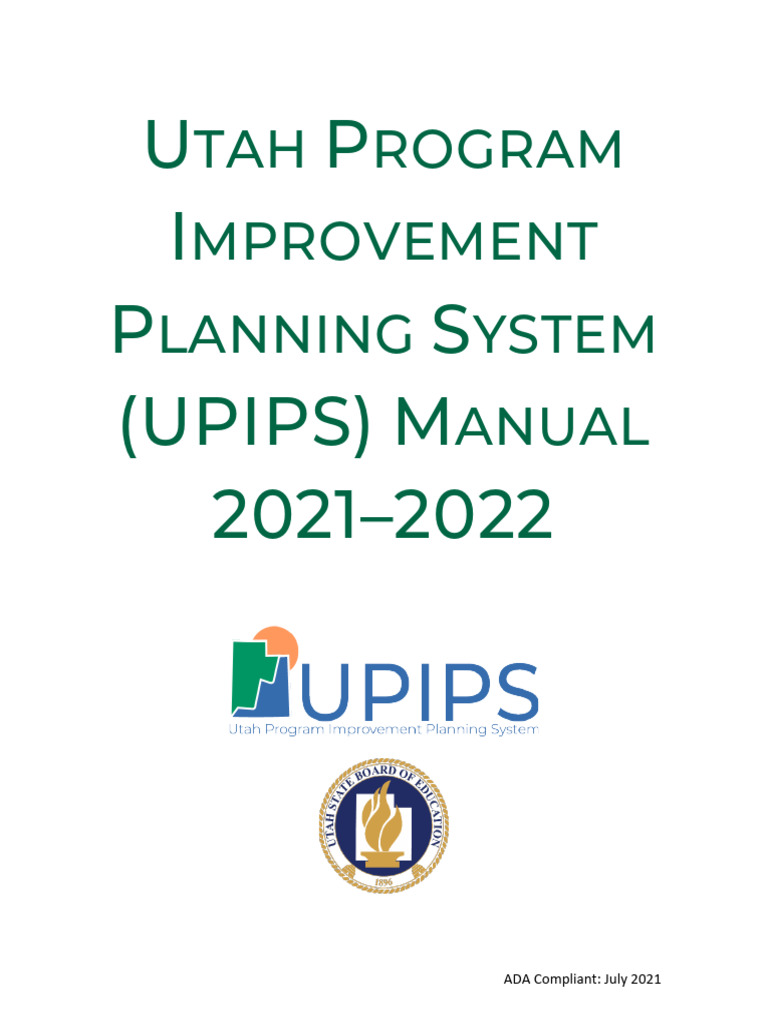 Utah UPIPS Manual 2021-2022 Guide | PDF | Individualized Education ...