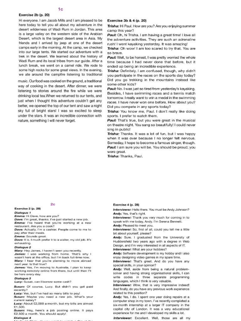 Script - 1c and 2c | PDF
