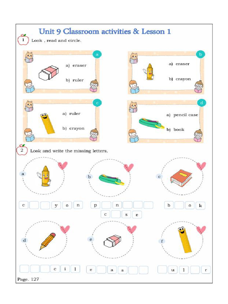 Classroom Objects Practices 32210 | PDF