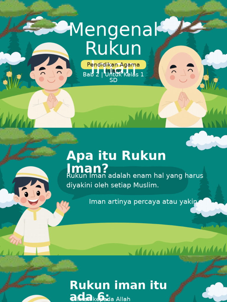 Mengenal Rukun Iman Presentasi Hijau Gaya Ilustratif Lucu - 20241231 ...