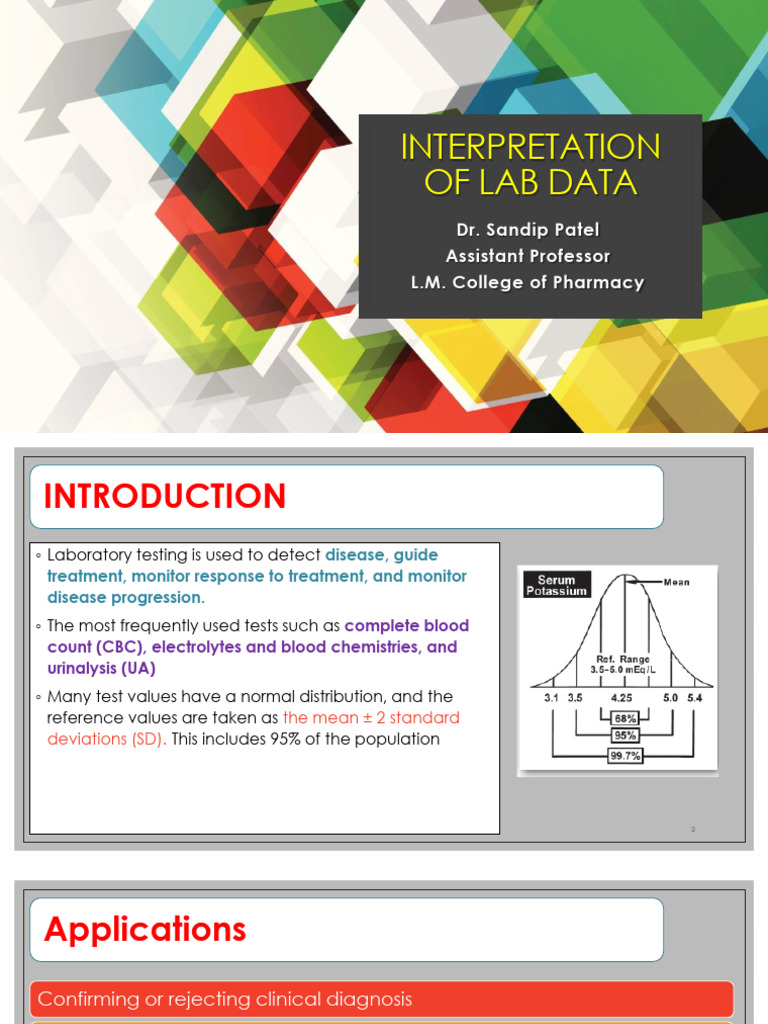 Lab Data Interpretation Guide | PDF | Creatinine | Hypercholesterolemia