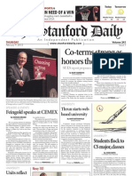 The Stanford Daily: Co-Terms Strong As Honors Theses Decline