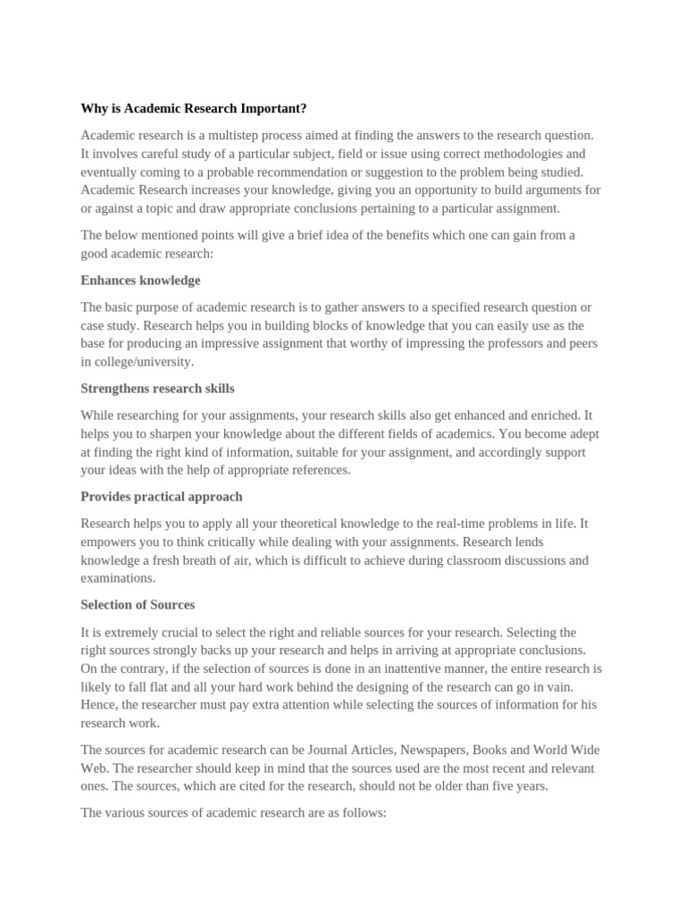 Why Is Academic Research Important Pdf Academic Journal Peer Review