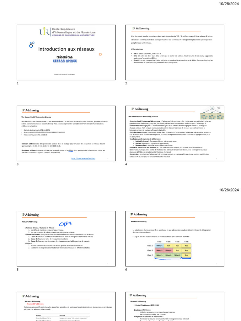chapter 4 - part1 | PDF | Adresse IP | Protocoles de communication