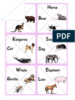 Animals Domino Cards