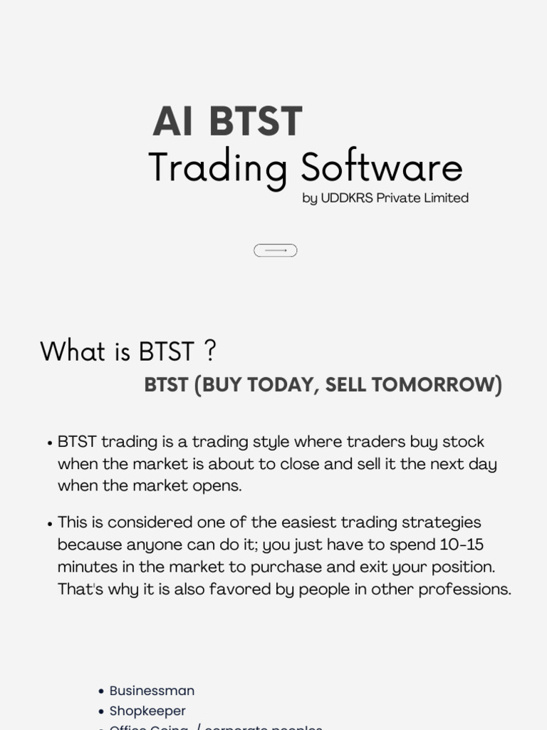 BTST Trading Software Overview | PDF | Artificial Intelligence ...