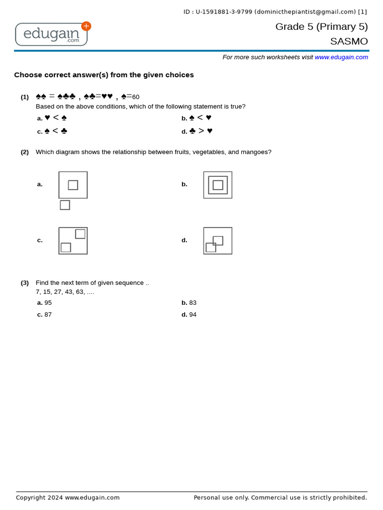 Grade5 1591881 3 9799.q | PDF | Number Theory | Discrete Mathematics