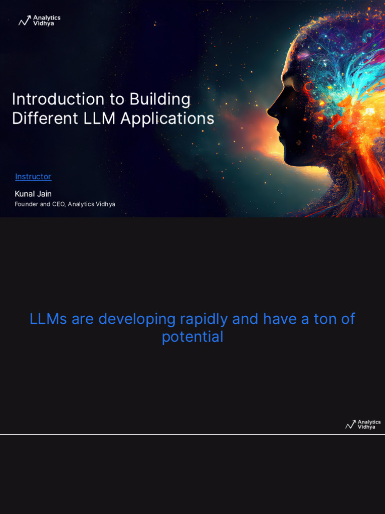 Introduction to Building Different LLM Applications | PDF