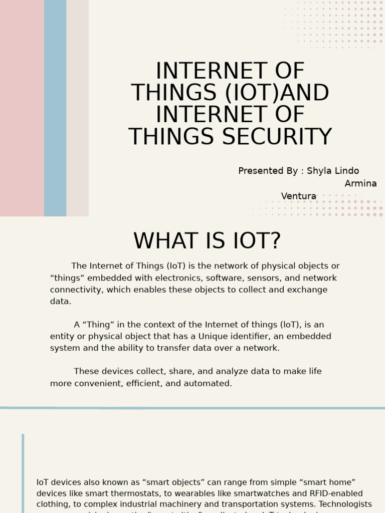 IOT&iot Security | PDF | Internet Of Things | Computer Security