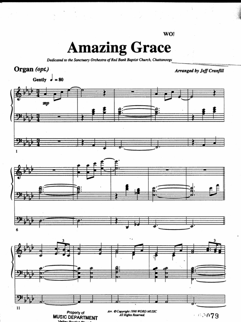 Amazing Grace Organ