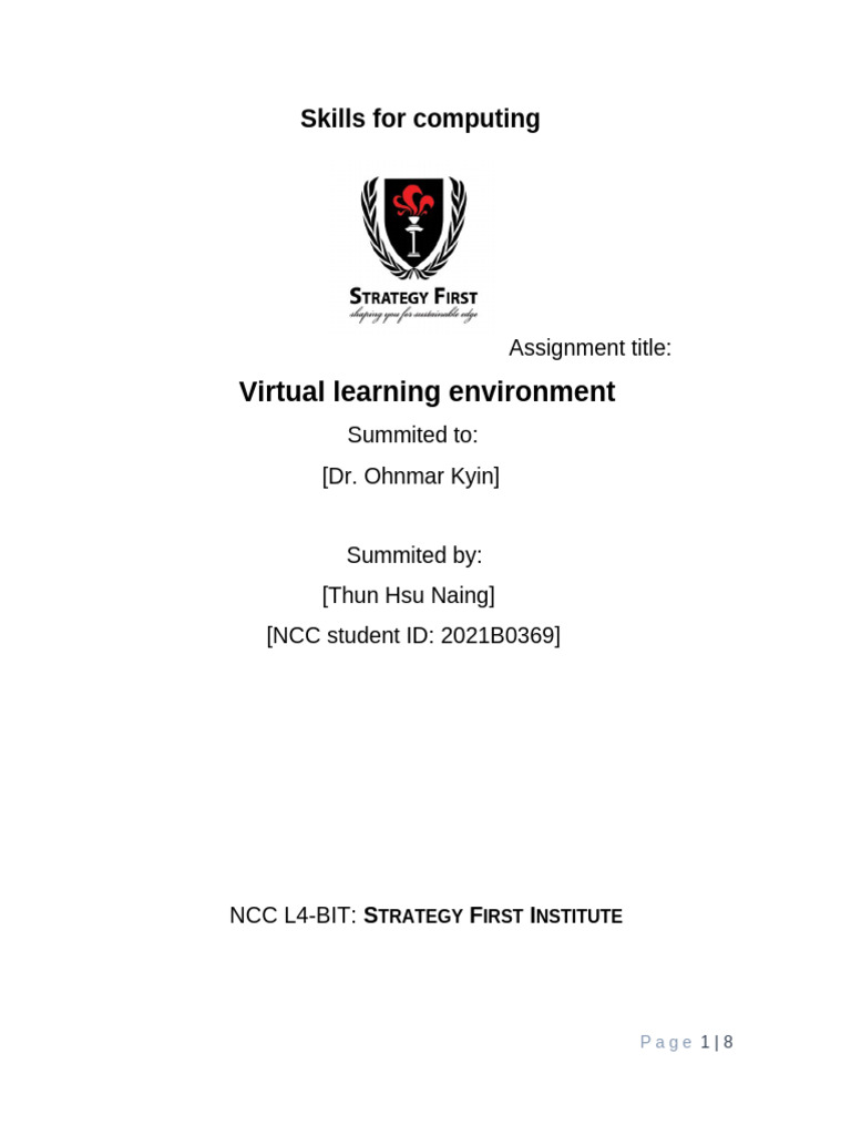 Skills For Computing Pdf Moodle Computing