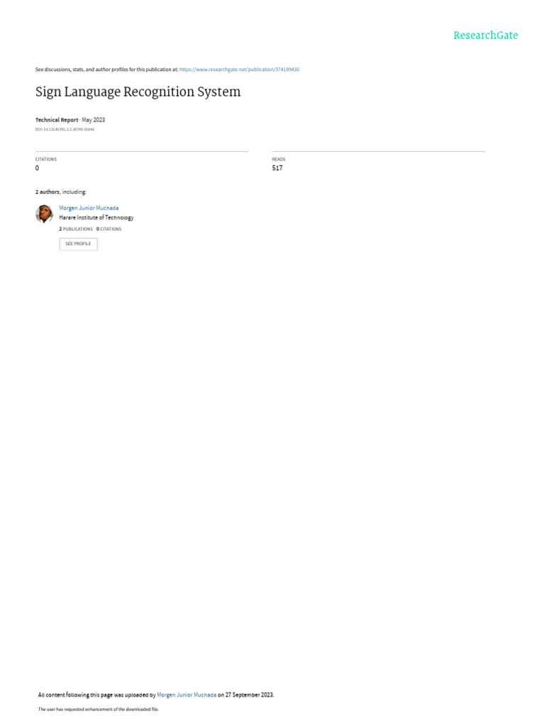 Sign Language Recognition System Overview | PDF | Support Vector ...