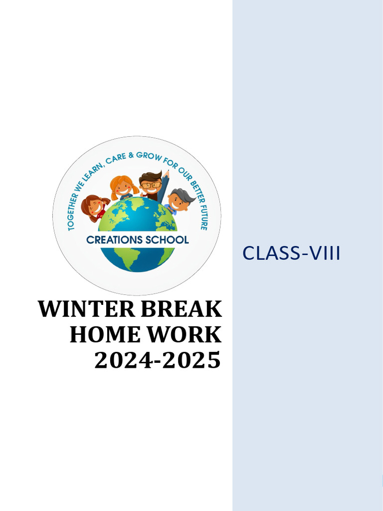 2024-25 - CLASS 8 - Winter Break HW-1 | PDF | Plato