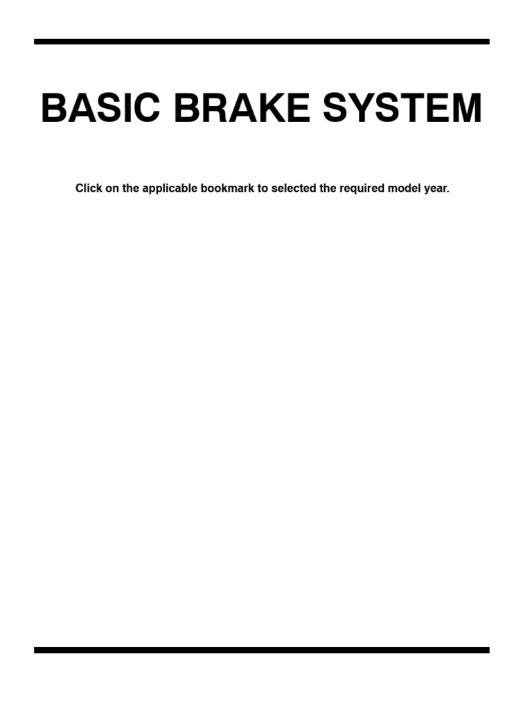 Basic Brake System Overview and Service | PDF | Brake | Electrical ...