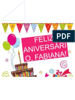 Feliz Aniversário, Fabiana!