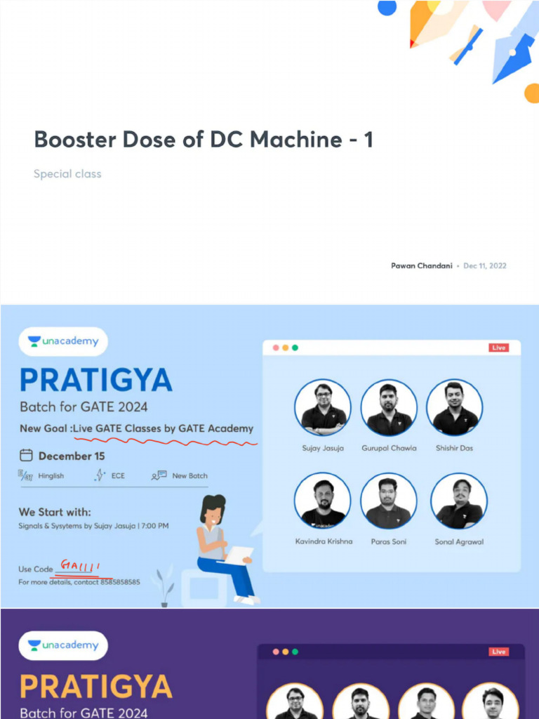 DC Machine Short Notes With PYQs by Pawan Chandani Sir 1672130017515 | PDF