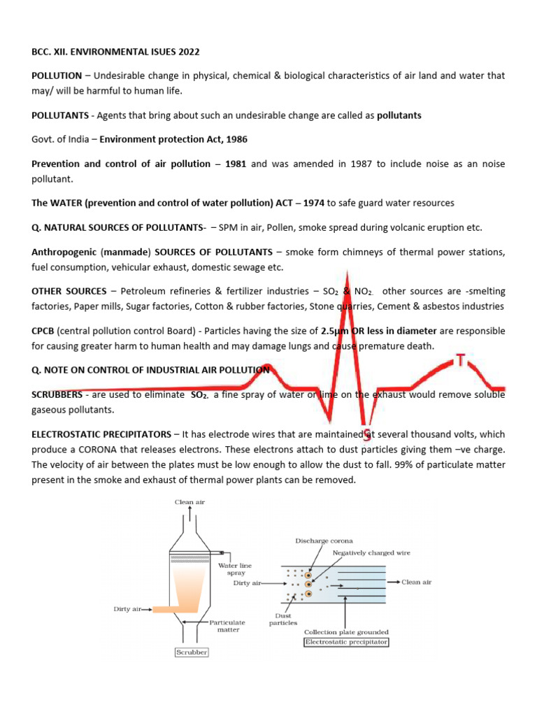 Environmental Issues And Pollution Control Pdf Ozone Depletion Waste