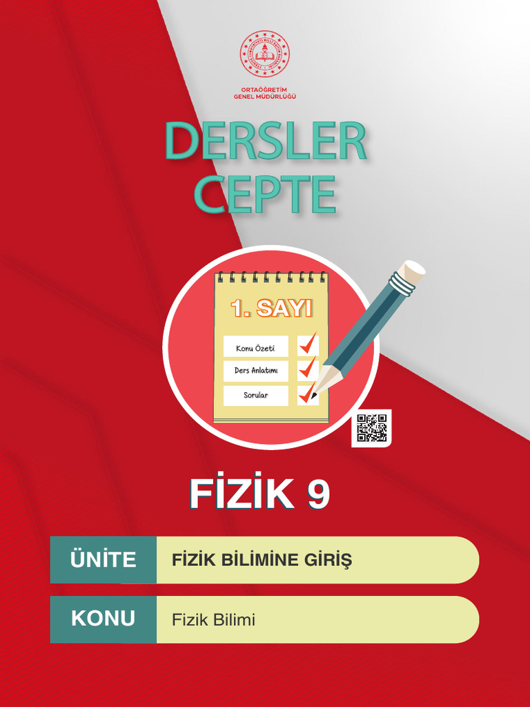 9.sinif Fizik Giris Ders Notu | PDF