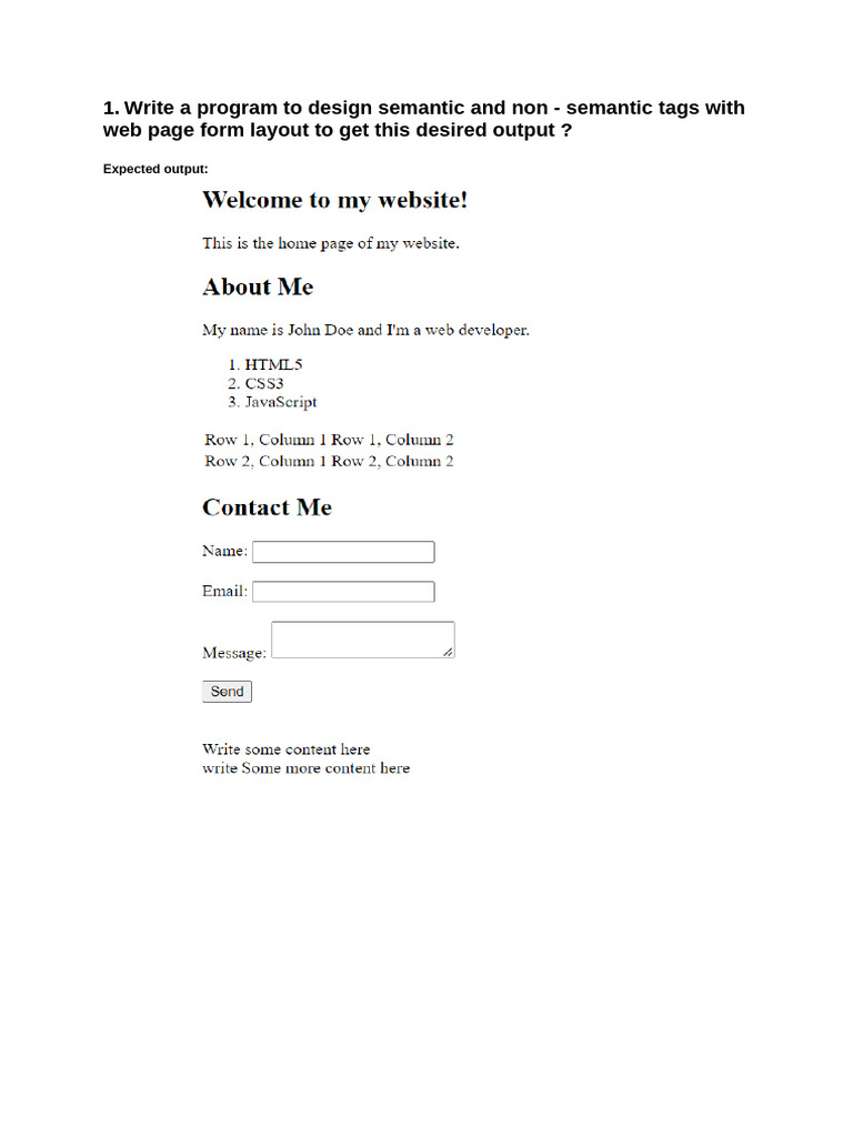 HTML Programming Tasks Guide | PDF