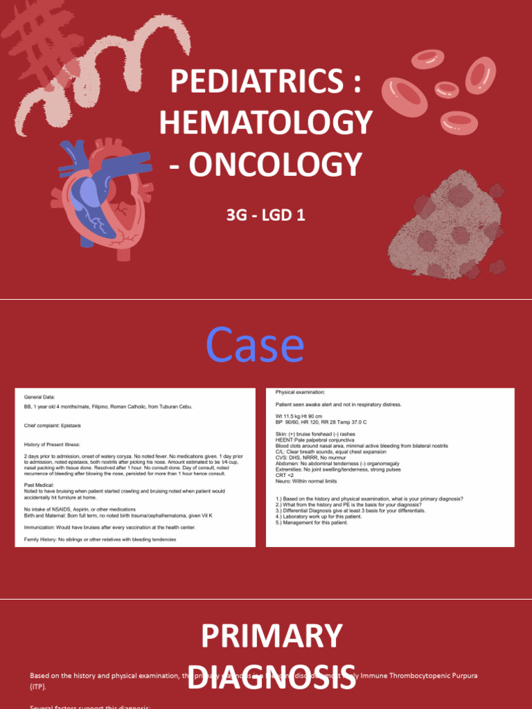 Pediatrics Hematology SGD | PDF | Bleeding | Diseases And Disorders