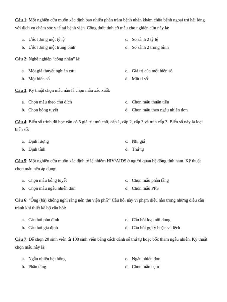 trac nghiem nghien cuu khoa hoc | PDF