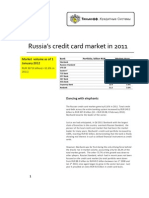 Russian Credit Card Market in 2011