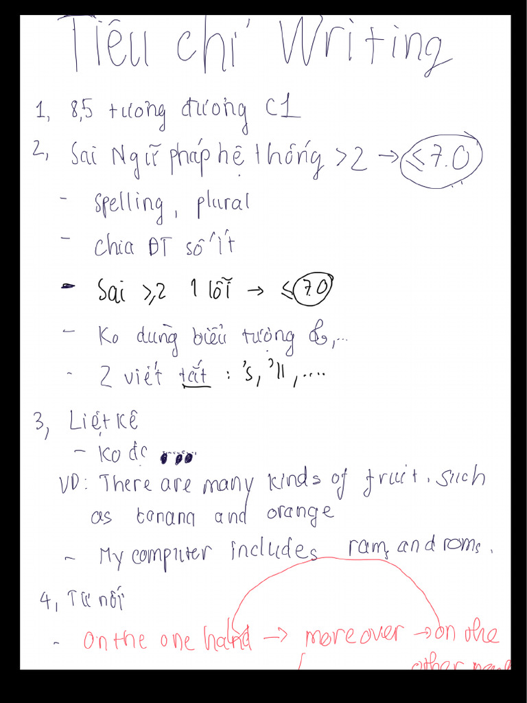 Tiêu Chí Writing | PDF