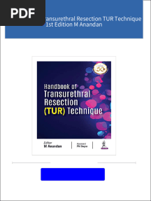 PDF Handbook of Transurethral Resection TUR Technique 1st Edition M Anandan download
