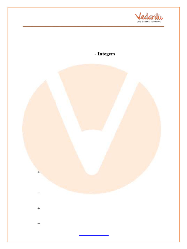Ncert Solutions For Class 6 Maths Chapter 6 Integers Pdf