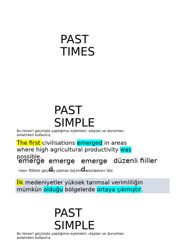 Past Tenses in English Grammar Guide | PDF | Linguistics | Language ...
