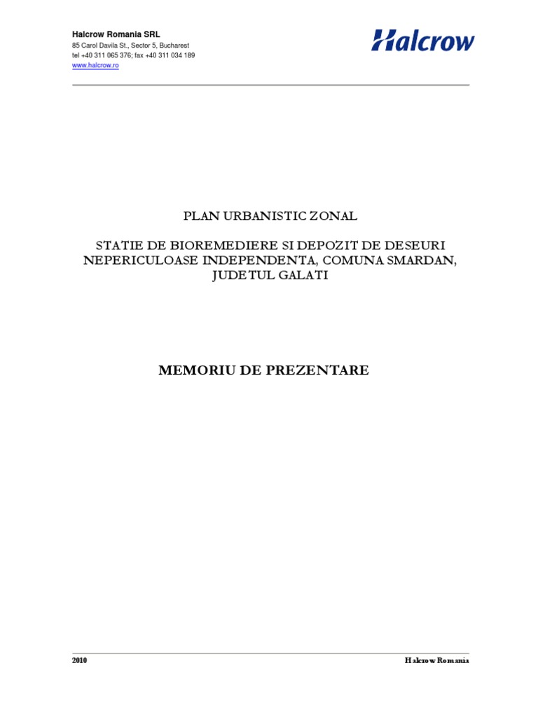 Halcrow Romania SRL | PDF | Science & Mathematics