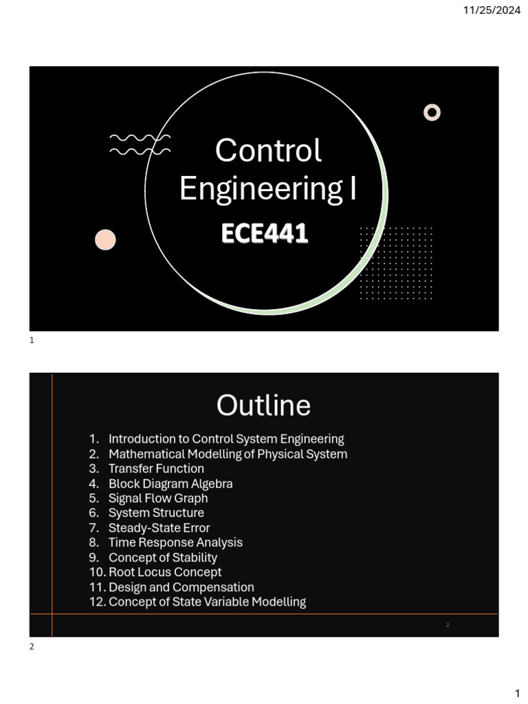 Control System Engineering Overview | PDF