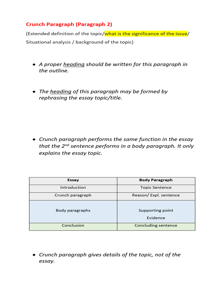 Understanding the Crunch Paragraph | PDF | Virtue | Paragraph