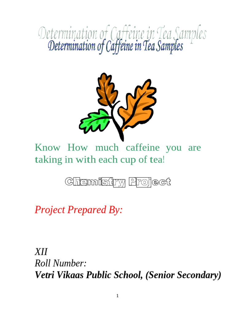 Caffeine Content in Tea Samples | PDF | Caffeine | Drink