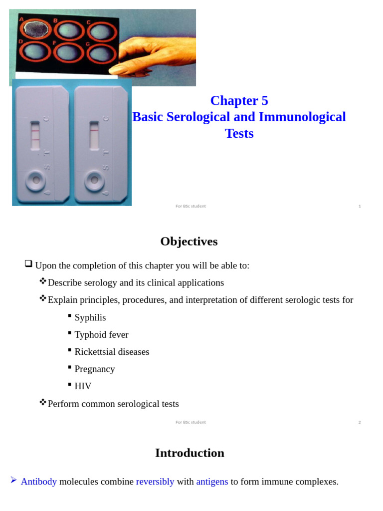 Chapte 5 Basic Serological and Immunological Tests | PDF | Diagnosis Of ...